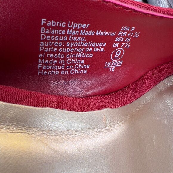 Comfort Plus Predictions Women’s 9  Wedge Slingback Sandals Red Summer Heels NEW - Picture 14 of 14